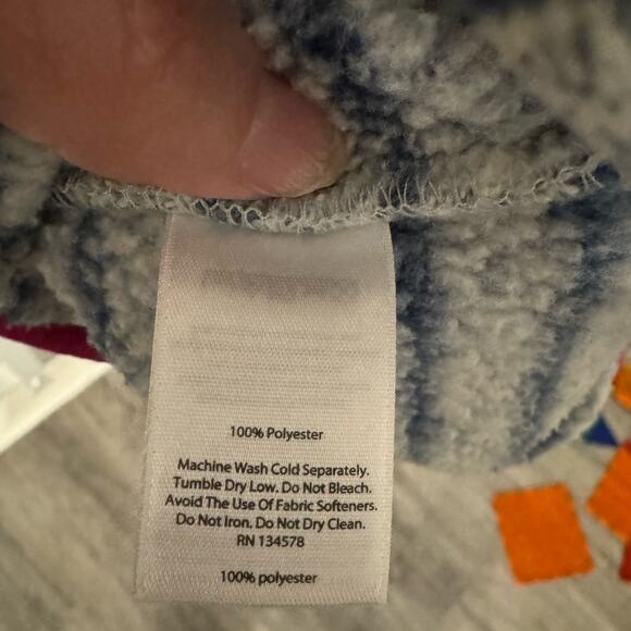 Vineyard Vines Martha's Vineyard Heather Blue Stripe / Pink Quarter Zip Pullover - Picture 9 of 9